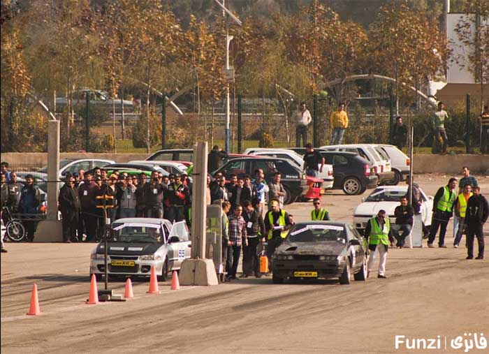 مسابقه اتومبیل رانی در بوستان ولایت تهران