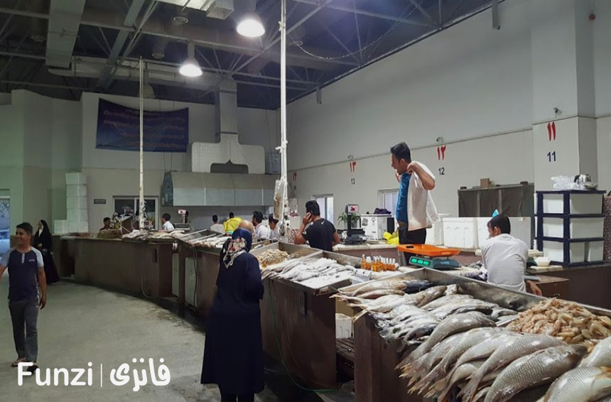 قیمت ماهی در جزیره کیش | بازار ماهی فروش های کیش فانزی 