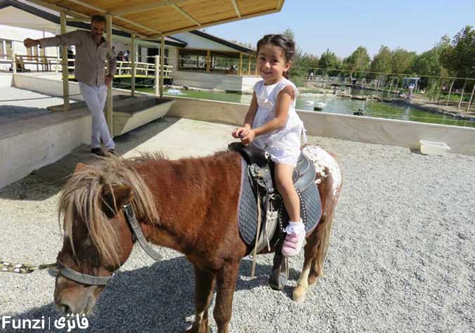 پونی سواری کودکان در باغ وحش ملارد