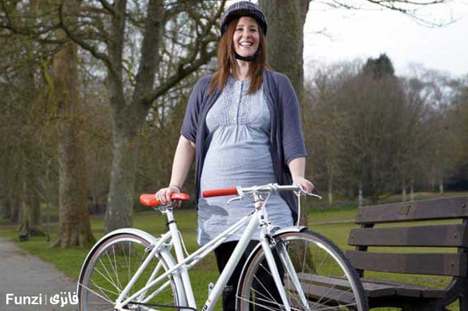 فواید دوچرخه سواری بانوان باردار حاملگی