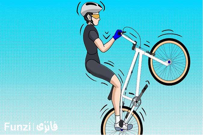 نحوه توزیع وزن روی دوچرخه در  آموزش بی ام ایکس
